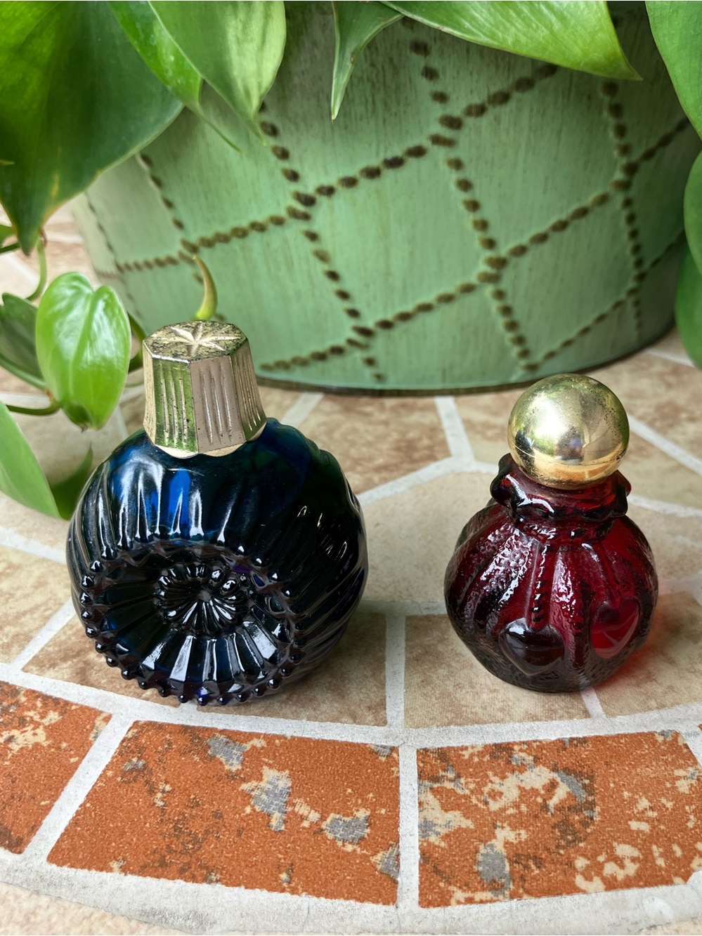 Vintage Avon Perfume Decorative Glass Bottle Set